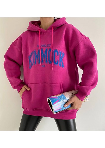 Yazı Detaylı Trend Sweatshirt Oversize