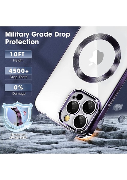 Apple iPhone 11 Pro Max Kılıf Kamera Lens Tam Korumalı Yuvarlak Halkalı Logo Parlak Kenar Renkli Case