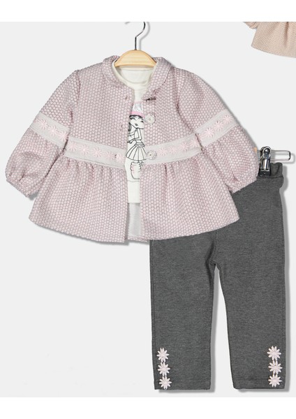 Simli Fistolu Ceketli 3lü Kız Takım