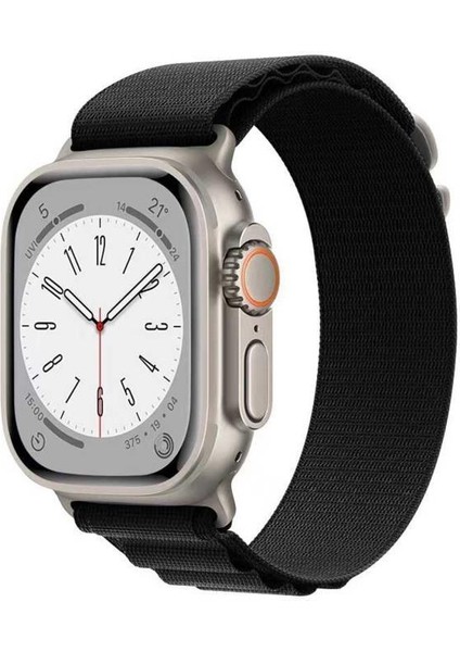 Apple Watch 7 45MM Renkli ​​​​krd-74 Hasır Tokalı Kordon