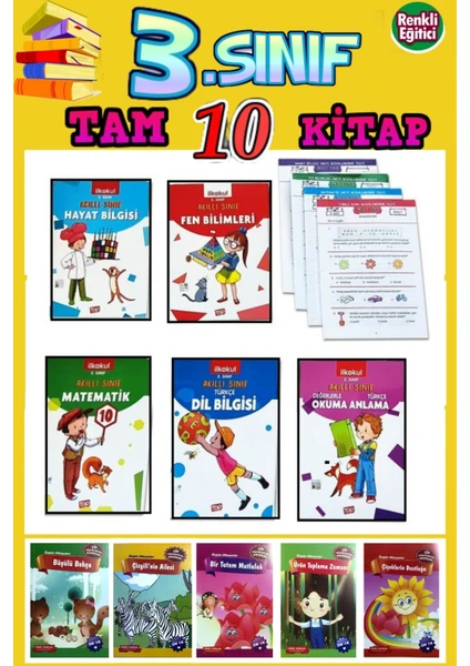 Top Yayıncılık 3. Sınıf Akıllı Sınıf Tüm Dersler Set (Ciltli)