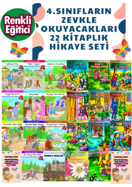 4. Sınıf Öğrencilerinin Severek Okuyacakl 22 Kitaptan Oluşan Muhteşem Bir Set (Ciltli)