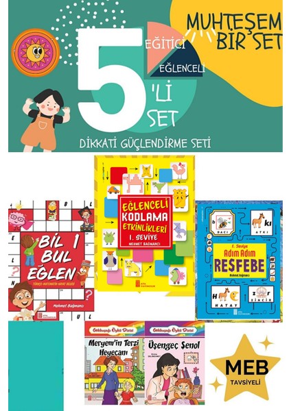 1. Sınıflar Için 5'Li Muhteşem Bir Set Eğitici Öğretici Eğlendiren Evony Tongu Tude Yuv