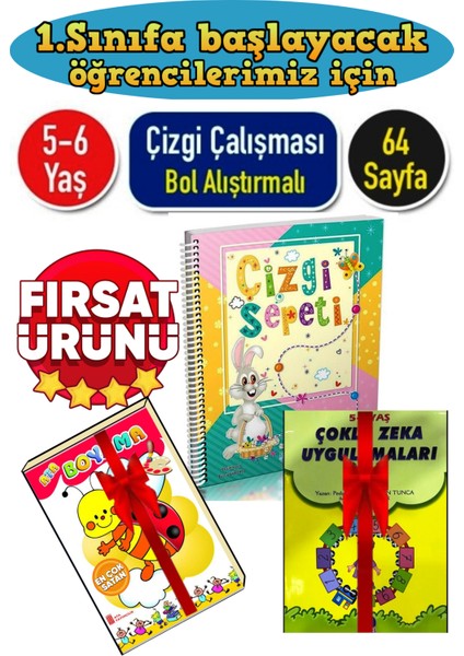 1. Sınıfa Hazırlık Çizgi Çalışmal+ Boyama+Aktivite Kitabı (Ciltli)