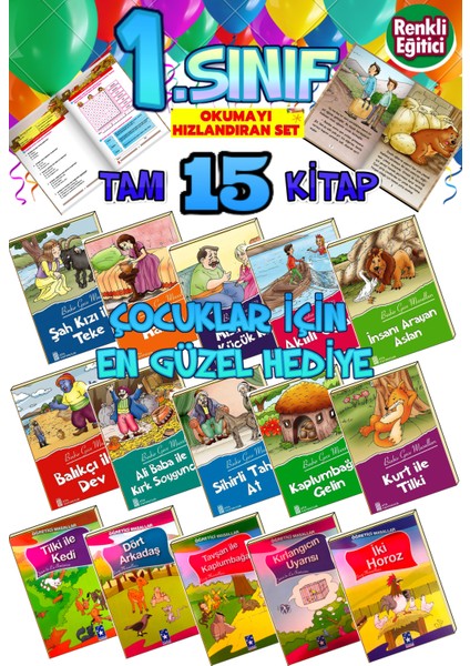 1. Sınıflar Için Çocukln Zevkle Okuyacağı Hikaye Seti (Ciltli)