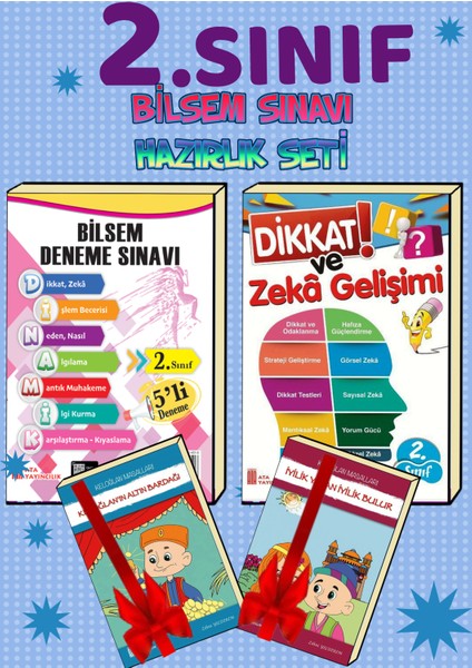 2. Sınıf Bilsem Deneme Sınavı Seti+Okumayı Sevdiren Hikayeler