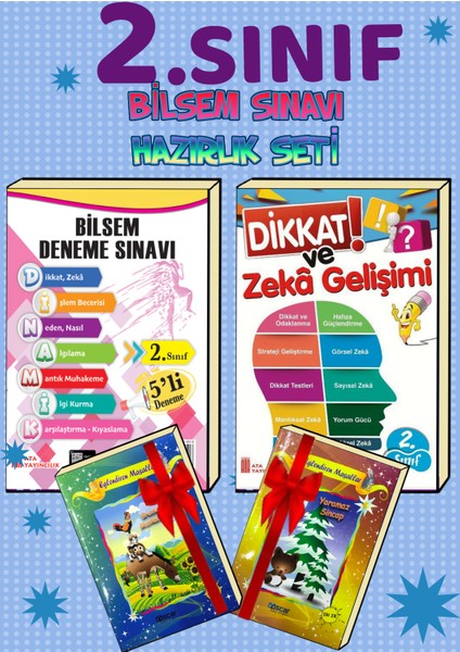 2. Sınıf Bilsem Deneme Sınavı Seti+Okumayı Sevdiren Hikayeler