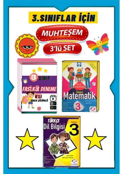3. Sınıflar Için Muhteşem 3'lü Set (Ciltli)