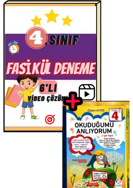 4. Sınıflar Için Deneme Sınavı Seti(Yeni Nesil Video Çözümlü ) (Ciltli)