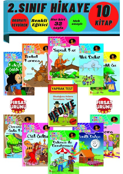 2. Sınıflar Için Resimli Okumayı Sevdiren 10'lu Kitap Seti (Ciltli)