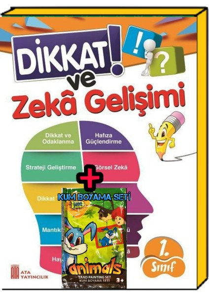1. Sınıf Dikkat Ve Zeka Gelişimi + Kum Boyama Seti
