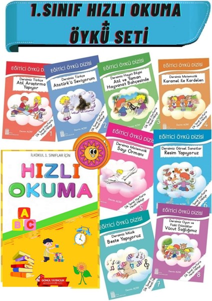 1. Sınıf Hızlı Okuma+Eğitici Öykü Dizisi (8 Kitap) (Ciltli)