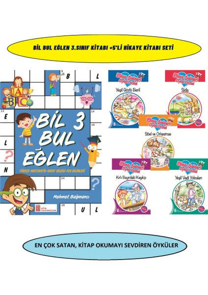 Bil Bul Eğlen 3. Sınıf Kitabı+3. Sınıf Rengarenk 5'Li Hikaye Kitabı