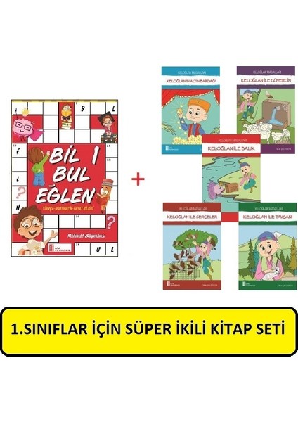 1. Sınıf Bil Bul Eğlen+Keloğlan 5'li Hikaye Kitabı Seti (Ciltli)