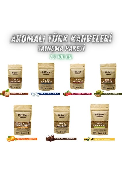 Aromalı Türk Kahveleri Tanışma Paketi 100 gr x 7