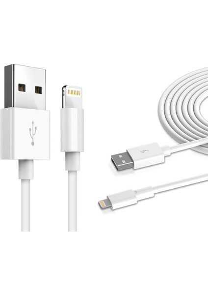 iPad iPhone 5s 6 7 8 Plus , 11 , 12 Pro Max , x , Xr , Xs , Xmax , Se Lightning USB Şarj Kablosu