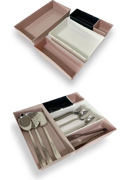 Buffer® 5 Parça Plastik Derin Çekmece Içi Modüler Düzenleyici Organizer Tepsi Set