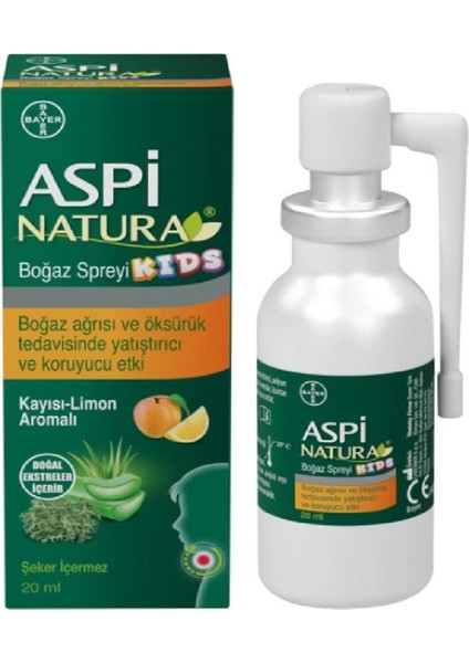 Aspinatura Kids Boğaz Spreyi Kayısı & Limon  20 Ml