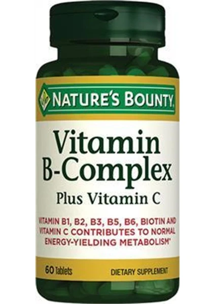 Nature's Bounty Vitamin B-Complex Plus Vitamin C 60 Tablet