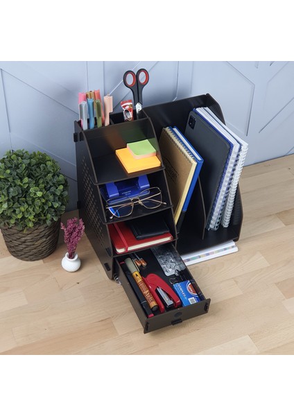 Design Otto Focus Hexa Çekmeceli A4 Evrak Rafı Masaüstü Organizer