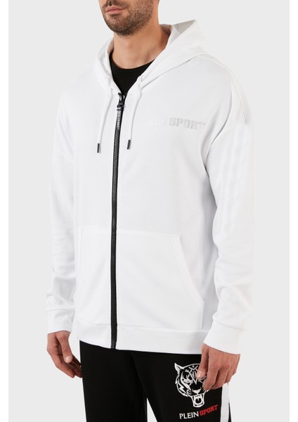 Plein Sport Pamuklu Regular Fit Fermuarlı Kapüşonlu Sweat Erkek Sweat FIPSZ132801