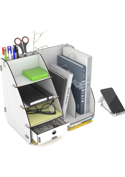 Design Otto Focus Modest Çekmeceli A4 Evrak Rafı Masaüstü Organizer