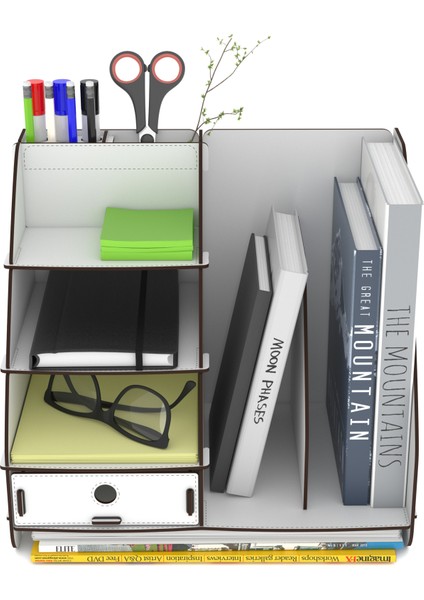 Design Otto Focus Modest Çekmeceli A4 Evrak Rafı Masaüstü Organizer