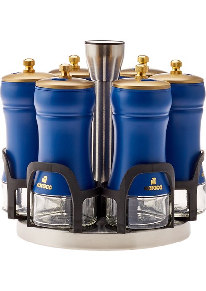 Blue Berry 7 Parça Round Cam Baharat Takımı modelleri