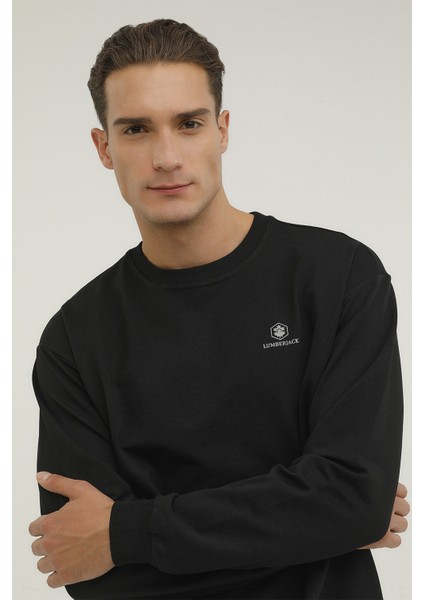 M-SN75 Basıc C Neck Sweat Siyah Erkek Sweatshirt