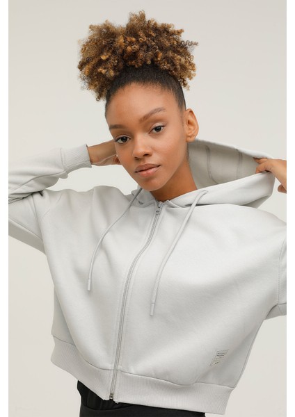 W-SDK241 Rachel Full Zip Gri Kadin Eşofman Üstü fırsatları