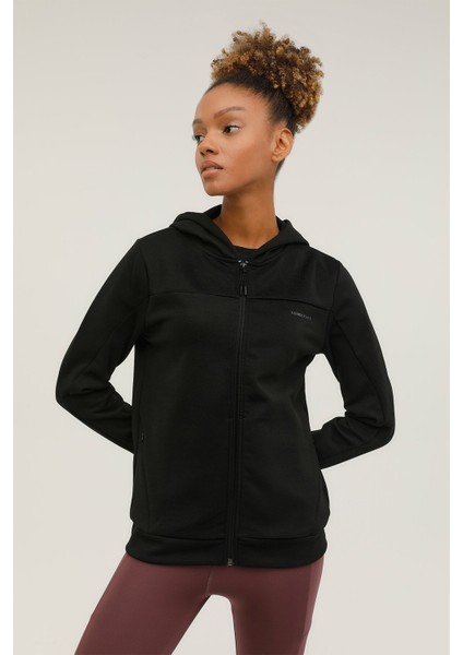 W-GF54 Mara Scuba Full Zı Siyah Kadın Eşofman Üstü