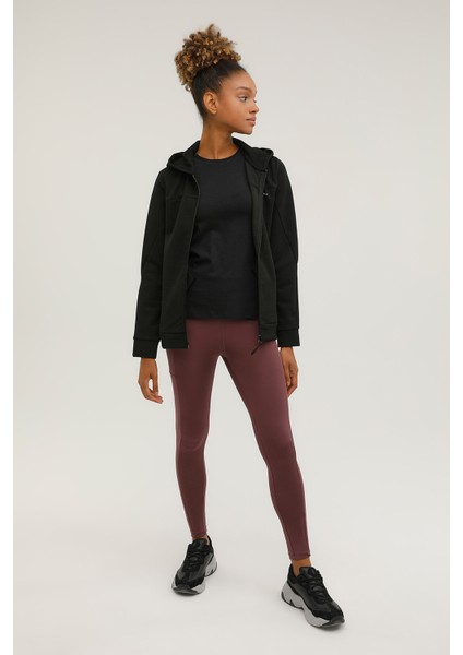 W-GF54 Mara Scuba Full Zı Siyah Kadın Eşofman Üstü modelleri