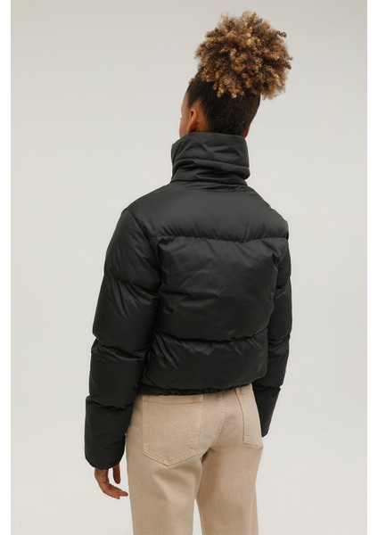 W-SN38 Candy Coat 2pr Siyah Kadın Kısa Kaban