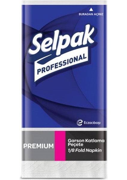 Professional Premium Garson Katlama Peçete - Beyaz - 40X40 cm