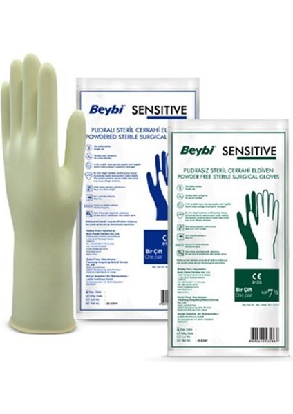 8 Sensitive Cerrahi Eldiven - Pudralı