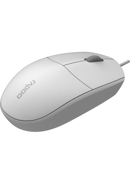 18102-RP N100 1600DPI Her Iki El ile Kullanılabilen USB Beyaz Mouse