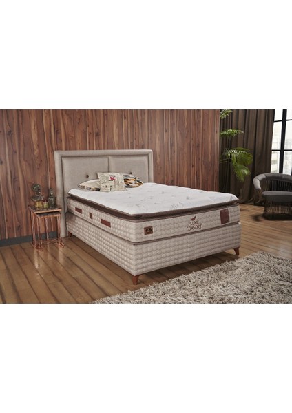 Plume Comfort Pedli Organik Torba Yaylı Ortopedik Doğal Yatak 90X190