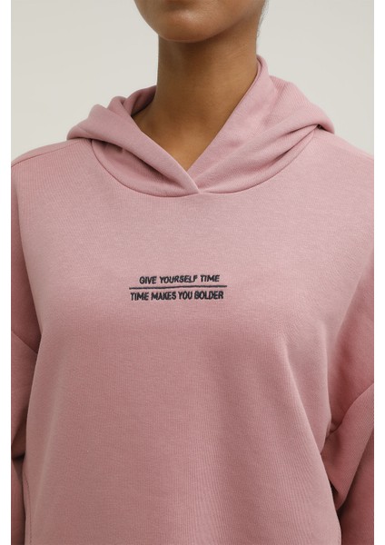 W-GF200 Eva Hoodie 2pr Pembe Kadın Sweatshirt