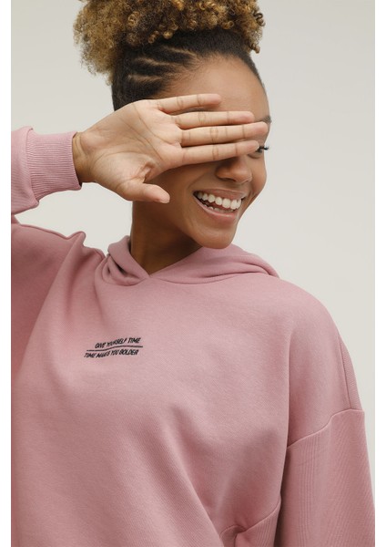 W-GF200 Eva Hoodie 2pr Pembe Kadın Sweatshirt