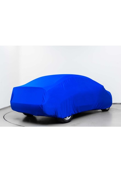 Audı A5 F5 Sedan (2019-) Mavi Otomobil Kumaş Logolu Penye Oto Örtüsü