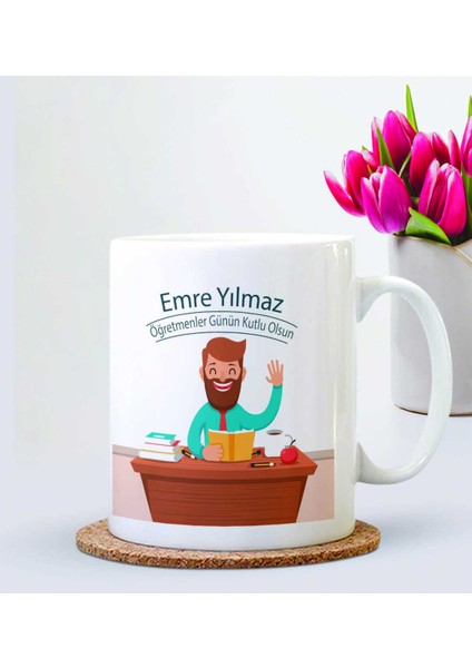 Kişiye Özel Öğretmenler Günü 7 Temalı Beyaz Kupa Bardak