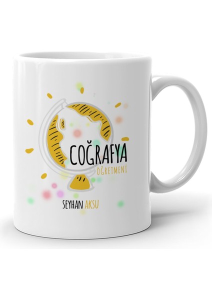 Kişiye Özel Coğrafya Öğretmeni Beyaz Kupa Bardak - 3