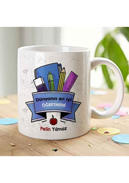 Kişiye Özel Beyaz Kupa Bardak (Öğretmenler Günü Temalı-21)