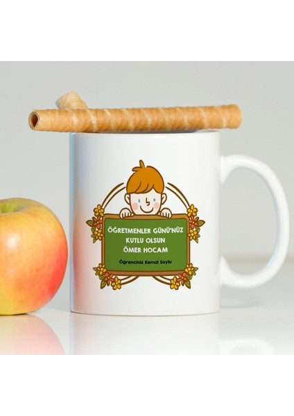 Kişiye Özel Beyaz Kupa Bardak (Öğretmenler Günü Temalı-20)