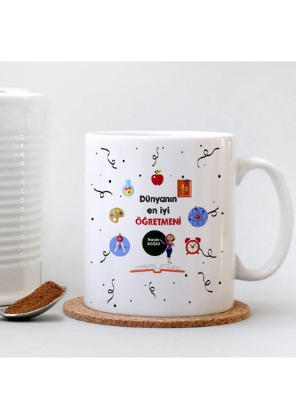 Kişiye Özel Beyaz Kupa Bardak (Öğretmenler Günü Temalı-24)