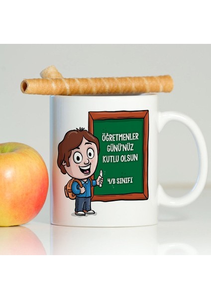 Kişiye Özel Beyaz Kupa Bardak (Öğretmenler Günü Temalı-2)