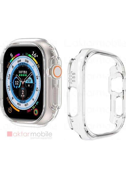 Apple Watch Ultra 49 mm Uyumlu Kasa Koruyucu Gövde Koruma Darbe Emici (Önü Açık)