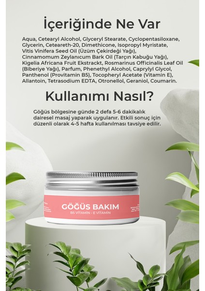 Sıkılaştırıcı ve Toparlayıcı Göğüs Bakım Kremi 50 ml