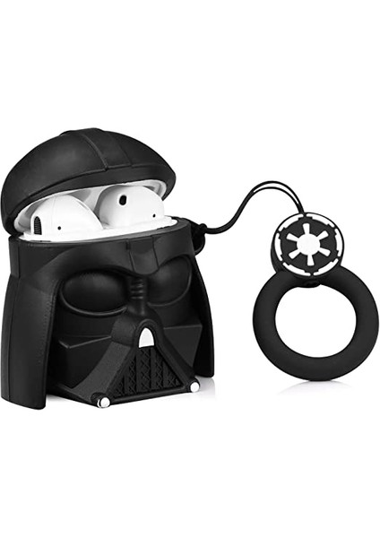 Airpods 1. ve 2. Nesil Uyumlu Darth Vader Karakter Silikon Koruma Kılıf