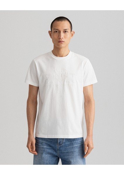 Erkek Bej Regular Fit Baskılı T-Shirt 2003140.113